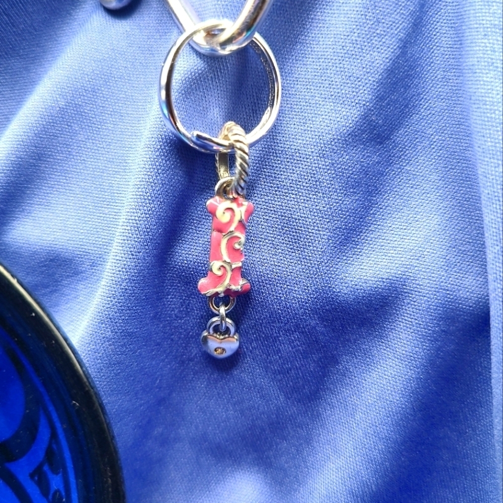 Brighton Charm Letter "I" with Dangling Heart with a crystal in the middโฆ